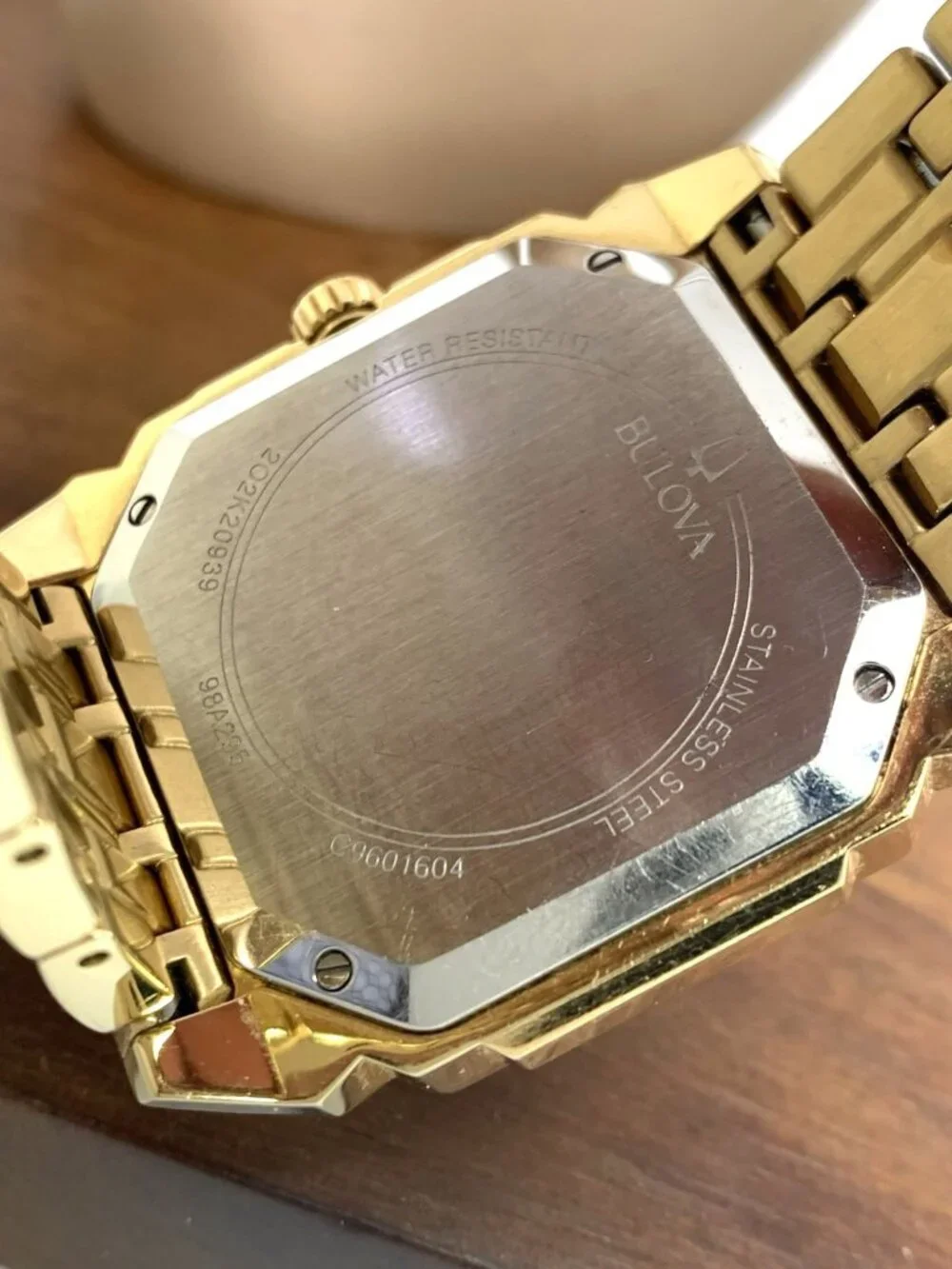 Bulova Men's Watch 98A295 Octava Quartz Crystal Pave Gold Stainless Steel 40mm